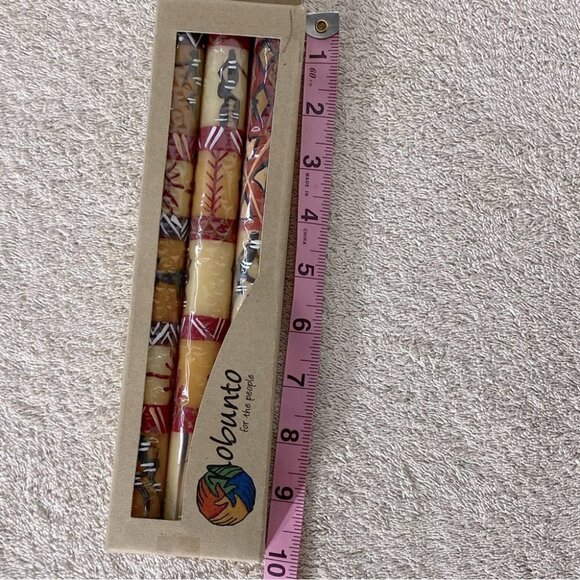 NOBUNTO For The People Tribal Tall Candlesticks x3 Candles - Picture 6 of 9